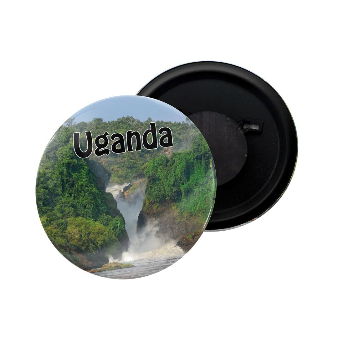 dhcrafts Fridge Magnet Multicolor Africa Uganda D2 Glossy Finish Design Pack of 1 (58mm)